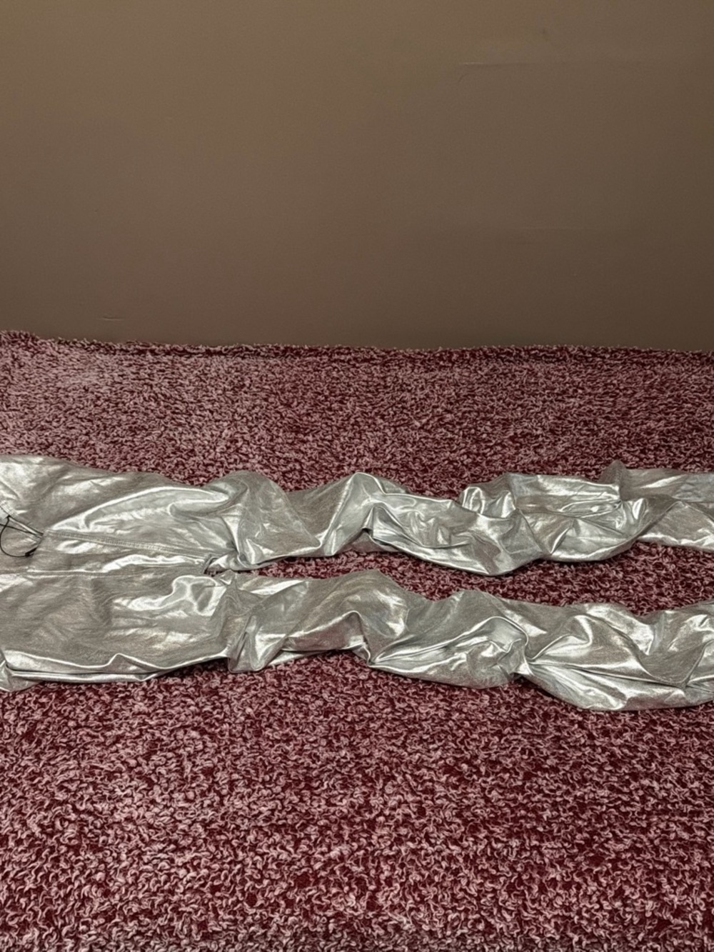 Fashion Nova Metallic Silver Pants